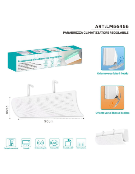 Parabrezza Climatizzatore regolabile 90x27cm