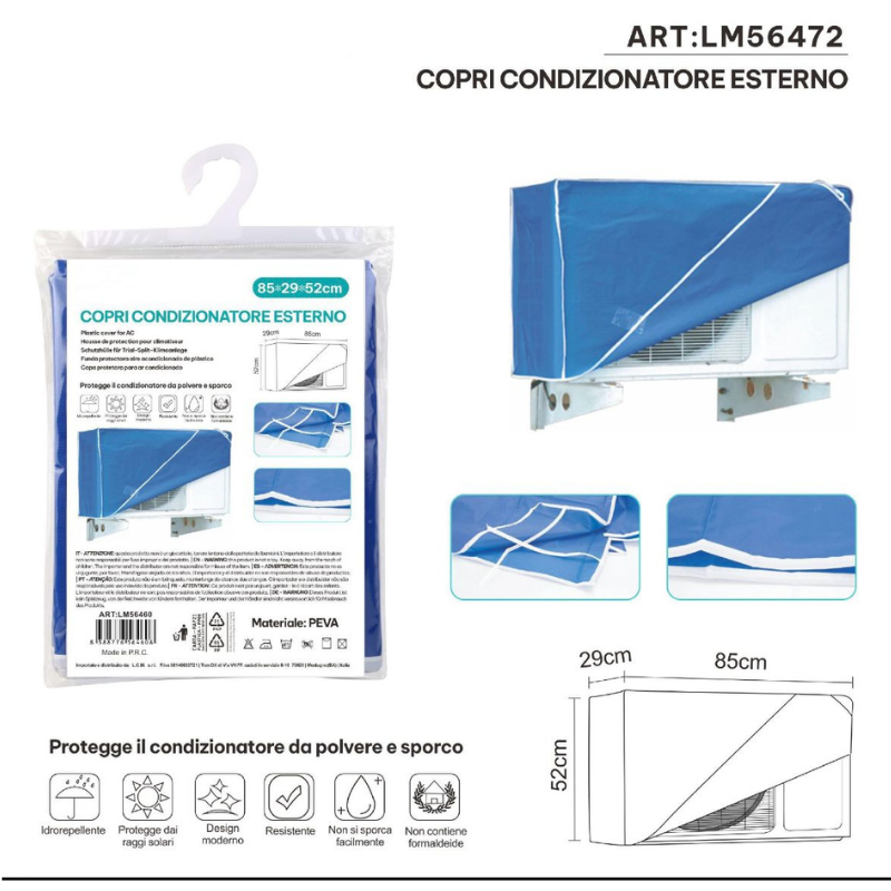 Copri condizionatore esterno 85x29x52cm