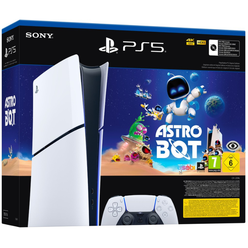 PS5 Console 1TB Digital Slim White Astro Bot...