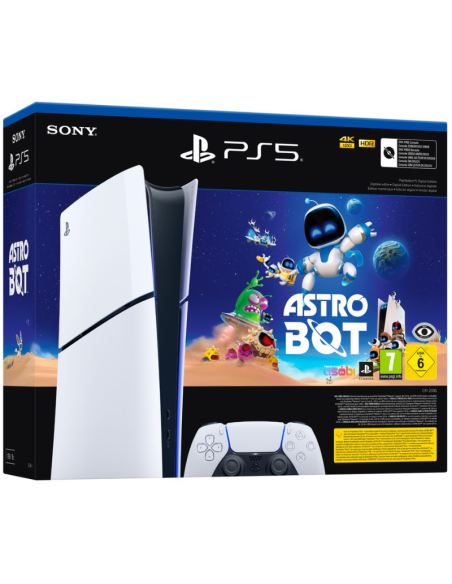 PS5 Console 1TB Digital Slim White Astro Bot Bundle EU