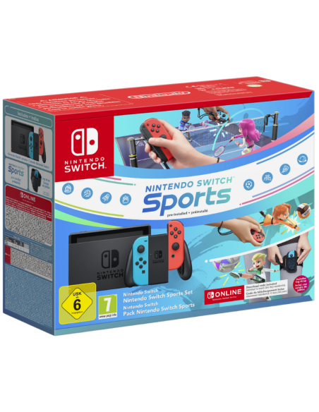 Switch Console 1.1 Neon Blue - Neon Red + Switch Sport + Fascia + 12 Mesi NSO
