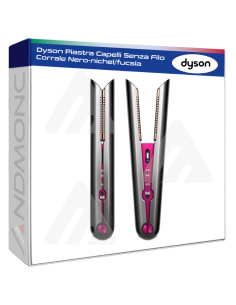 Dyson Piastra Capelli Senza Filo Corrale Nero-nichelfucsia