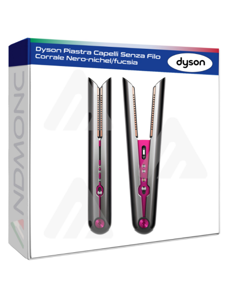 Dyson Piastra Capelli Senza Filo Corrale Nero-nichelfucsia