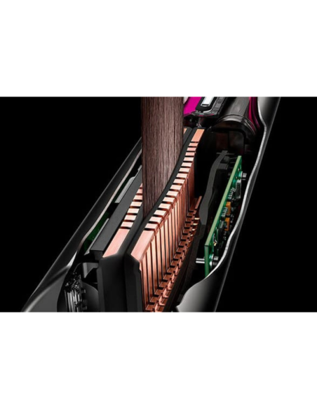 Dyson Piastra Capelli Senza Filo Corrale Nero-nichelfucsia