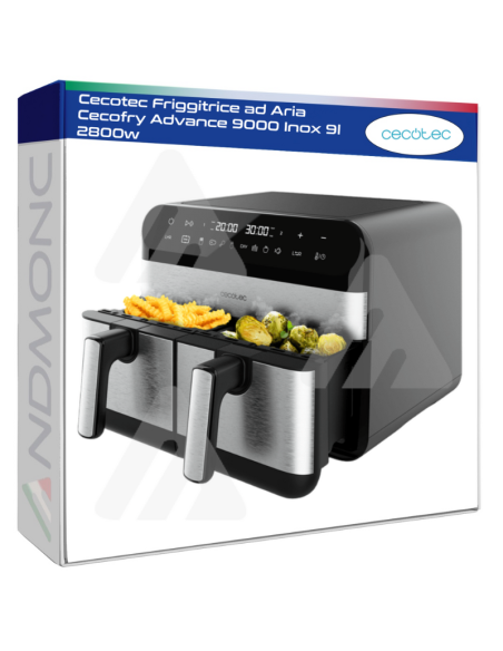 Cecotec Friggitrice ad Aria Cecofry Advance 9000 Inox 9l 2800w