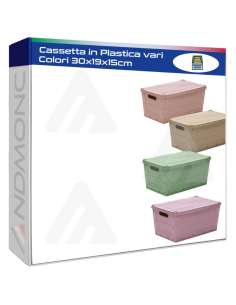 Cassetta in Plastica, cassettiera vari Colori 30x19x15cm