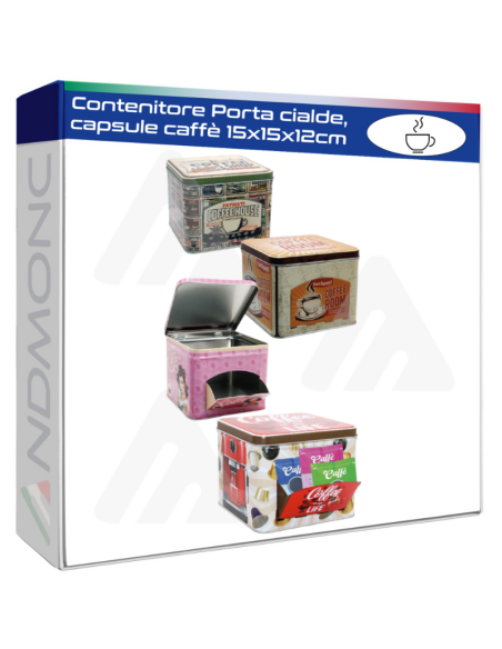 Contenitore Porta cialde, capsule caffè 15x15x12cm