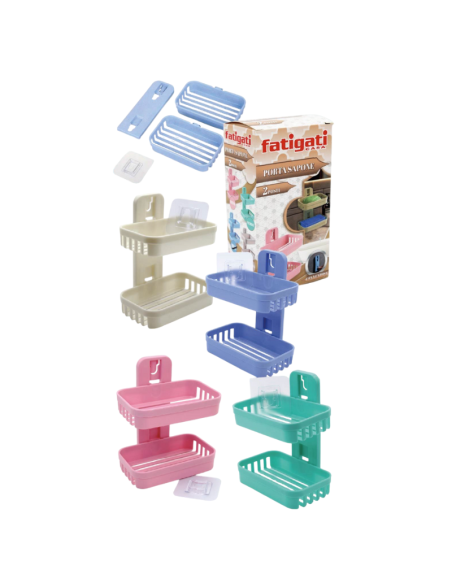 Porta sapone 2 Posti, vari colori, 16,5x10x5cm