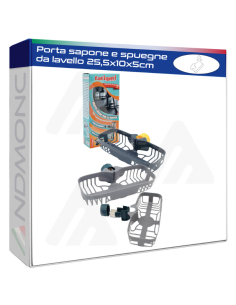 Porta sapone e spuegne da lavello 25,5x10x5cm