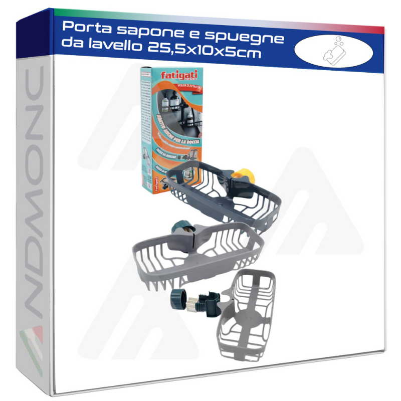 Porta sapone e spuegne da lavello 25,5x10x5cm