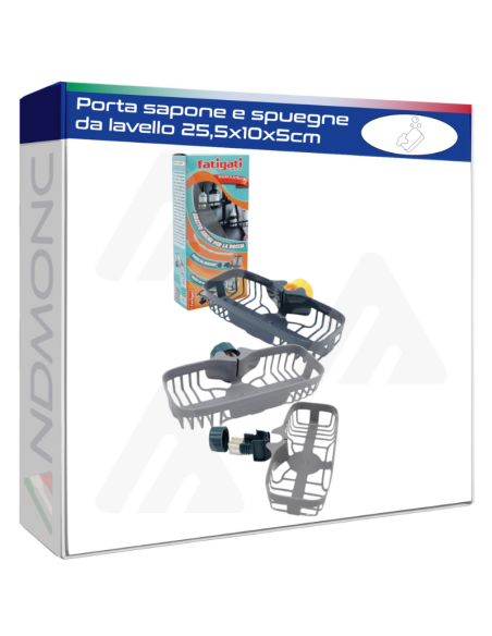 Porta sapone e spuegne da lavello 25,5x10x5cm