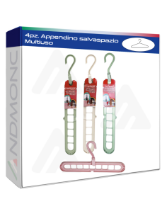 4pz. Appendino salvaspazio Multiuso