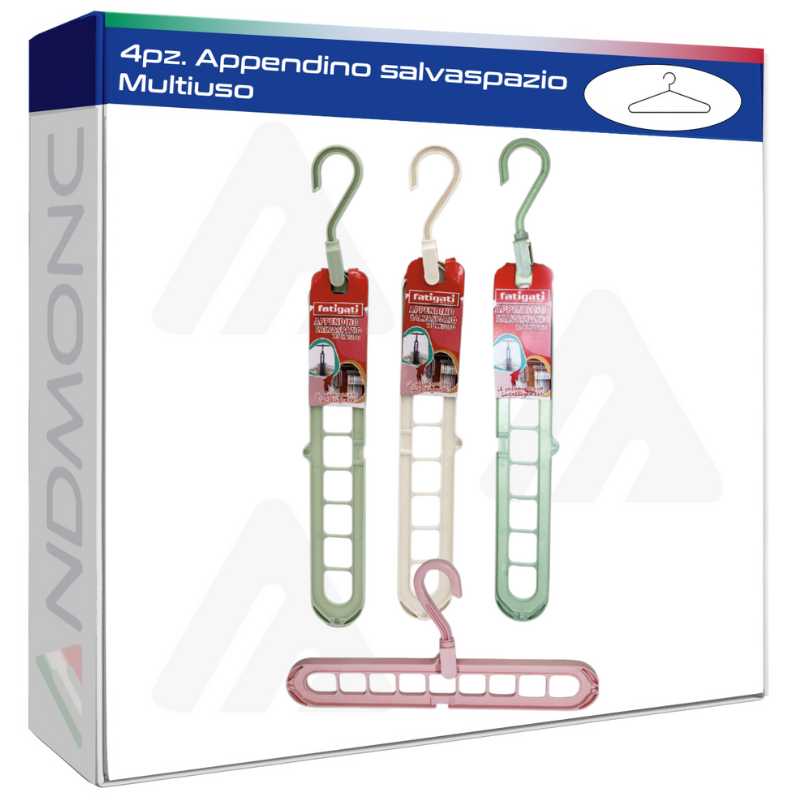 4pz. Appendino salvaspazio Multiuso