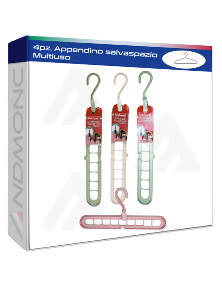 4pz. Appendino salvaspazio Multiuso