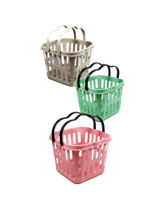 Cesto Porta Mollette in Plastica con manico 18x18x14cm 2