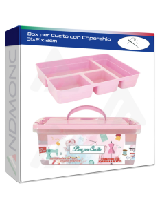 Box per Cucito con Coperchio 31x21x12cm