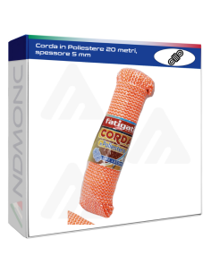 Corda in Poliestere 20 metri, 5 mm diametro