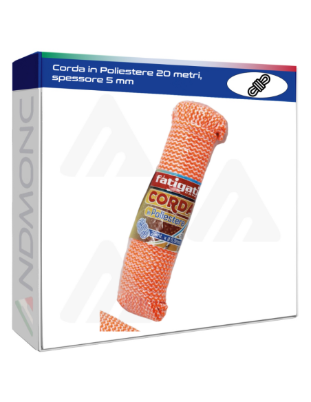 Corda in Poliestere 20 metri, 5 mm diametro