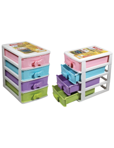 Cassettiera 4 cassetti 19x13,5x20,5 cm 2