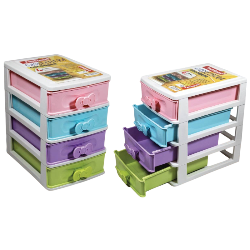 Cassettiera 4 cassetti 19x13,5x20,5 cm