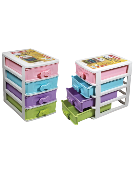 Cassettiera 4 cassetti 19x13,5x20,5 cm