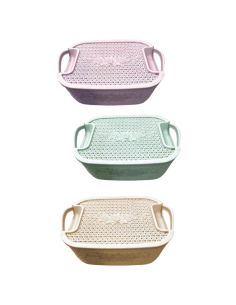 Cestino/Contenitore con coperchio, vari colori 26x19x15cm 2