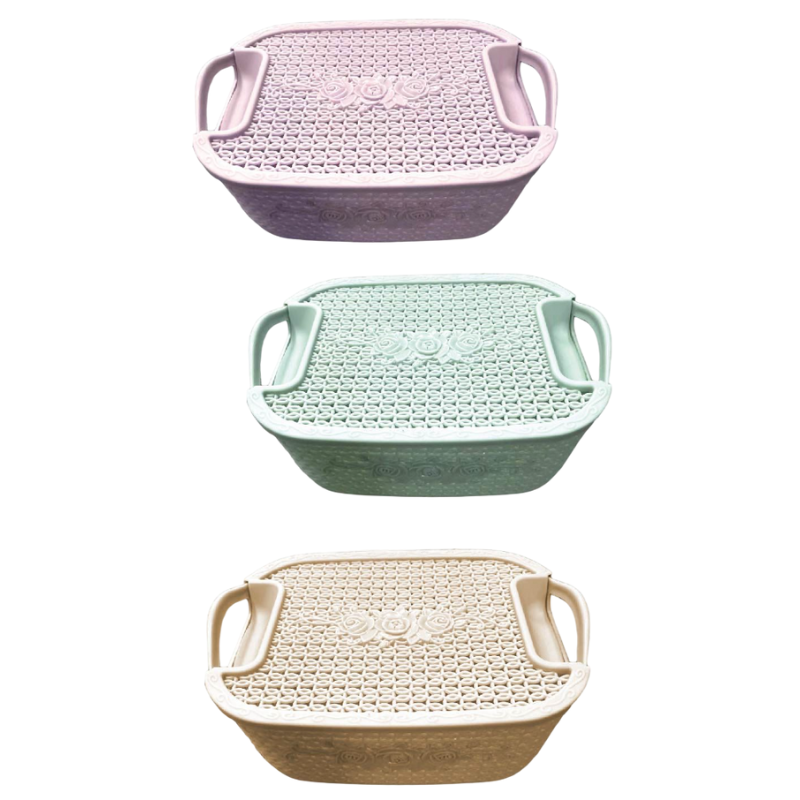 Cestino/Contenitore con coperchio, vari colori...