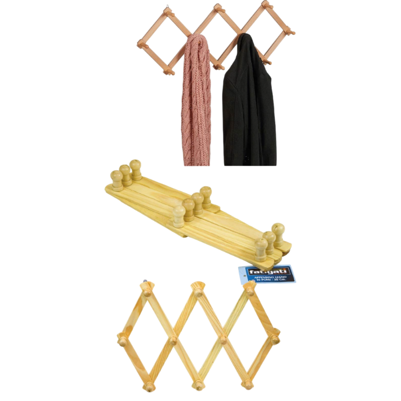 Appendino in Legno 10 Pomelli 30cm