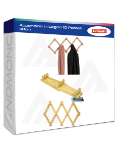 Appendino in Legno 10 Pomelli 30cm