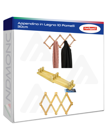 Appendino in Legno 10 Pomelli 30cm