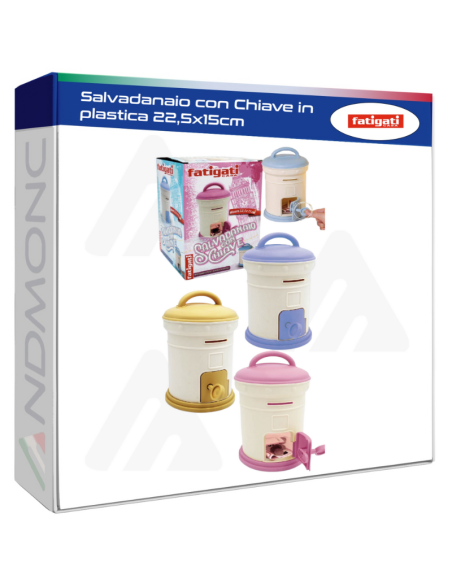 Salvadanaio con Chiave, in plastica, 22,5x15cm