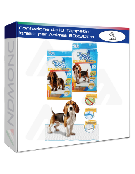 Confezione da 10 Tappetini ignieici per Animali 60x90cm