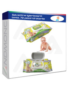 Salviettine Igienizzanti bimbi, senza alcool, 72pz.