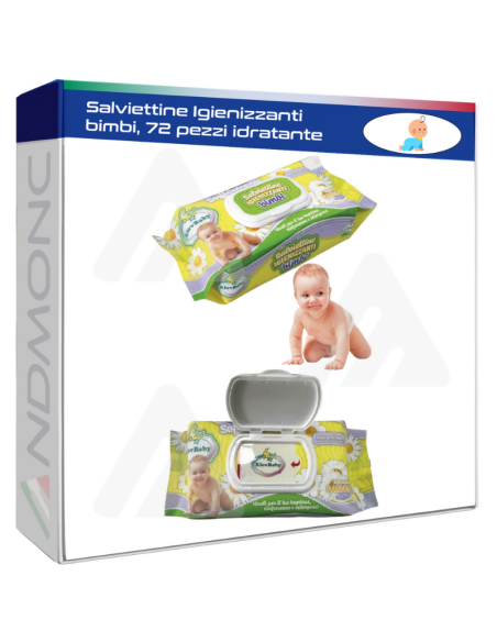 Salviettine Igienizzanti bimbi, senza alcool, 72pz.