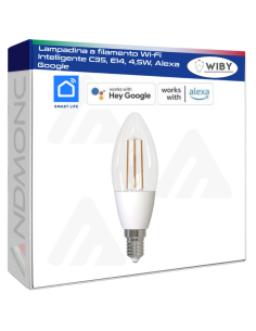 Lampadina a filamento Wi-Fi Intelligente C35, E14, 4,5W,...