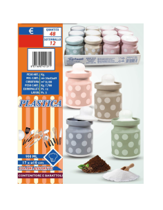 Barattolo Rotondo, 17cm x 10cm di Diametro, Plastica Vari... 2