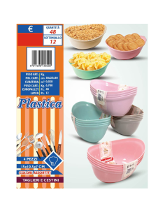 Cestino Porta tutto in Plastica, 4 Pezzi 15x10,5x7cm,... 2