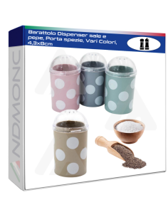 Barattolo Dispenser sale e pepe, Porta spezie, Vari...