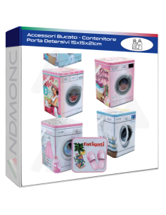 Accessori Bucato - Contenitore Porta Detersivi 15x15x21cm
