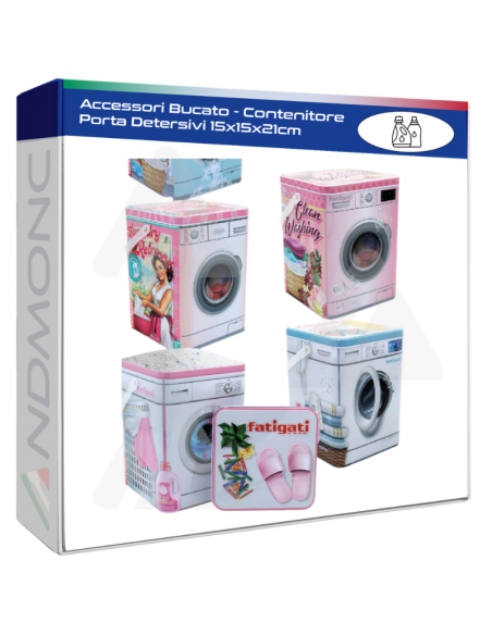Accessori Bucato - Contenitore Porta Detersivi 15x15x21cm