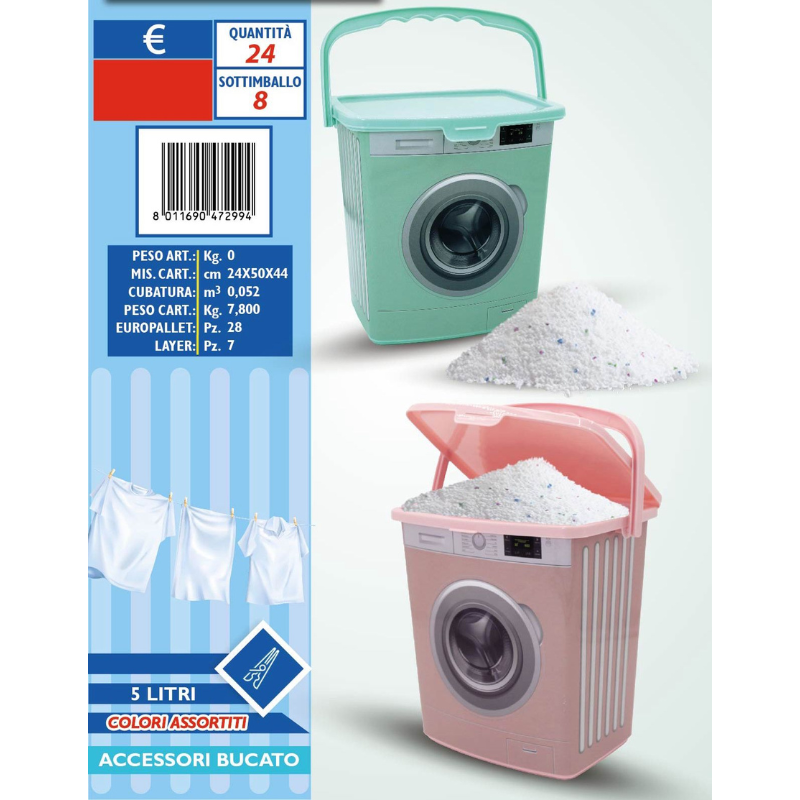 Accessori Bucato - Contenitore Porta Detersivi,...