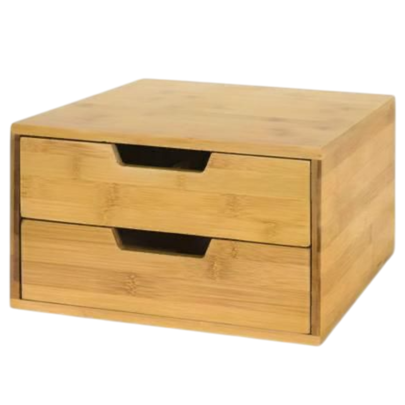 Porta Capsule / Cialde in Bambu' 2 Cassetti