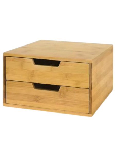 Porta Capsule / Cialde in Bambu' 2 Cassetti