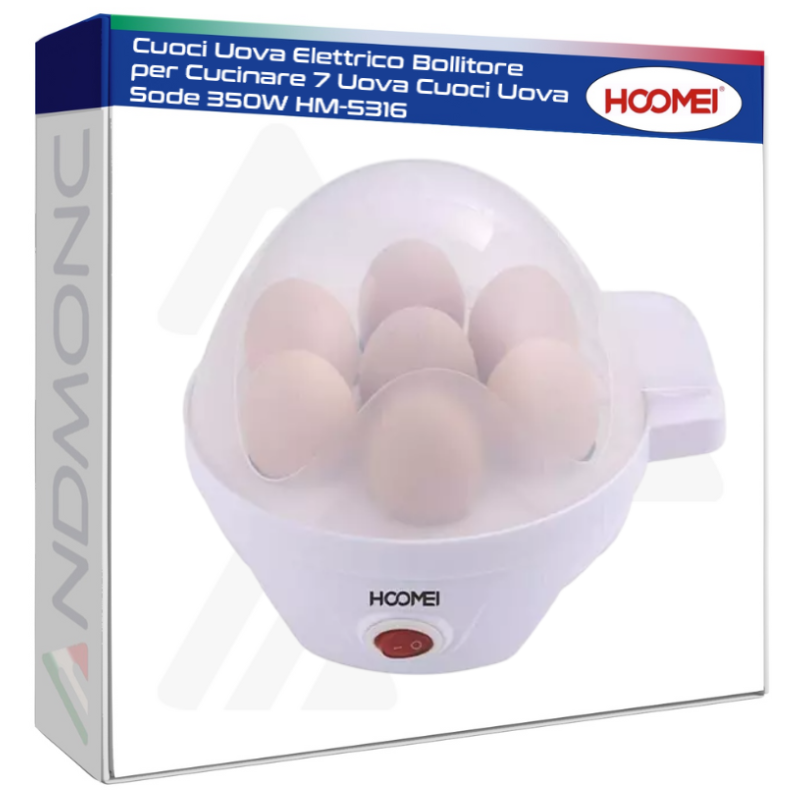 Cuoci Uova Elettrico Bollitore per Cucinare 7 Uova Cuoci Uova Sode 350W HM-5316