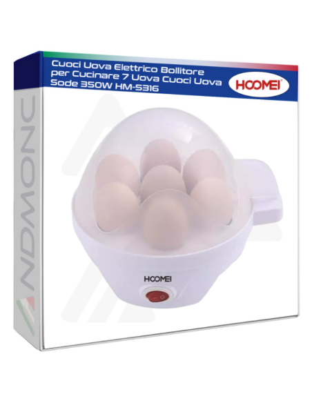 Cuoci Uova Elettrico Bollitore per Cucinare 7 Uova Cuoci Uova Sode 350W HM-5316