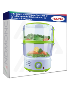 HM-5925 Vaporiera Elettrica 2 Livelli Capacità 5 L Litri...