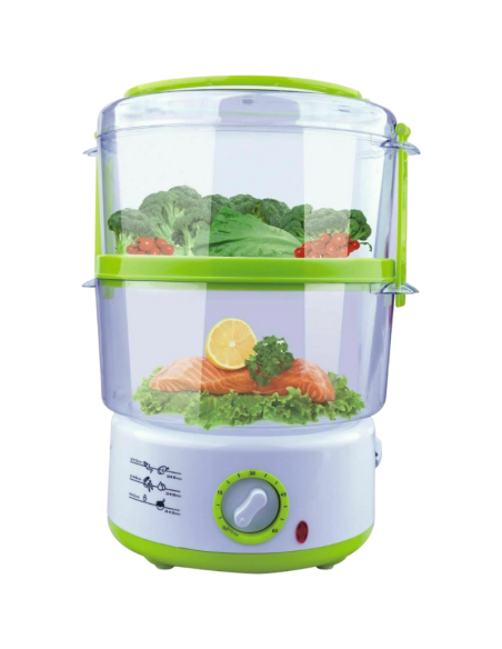 HM-5925 Vaporiera Elettrica 2 Livelli Capacità 5 L Litri 500 W Cottura a Vapore