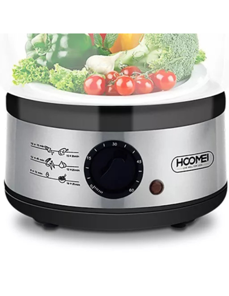 Vaporiera 3 Piani Capacita' 7.5 Litri Timer 60 Minuti 500w Carne Verdure HM5932
