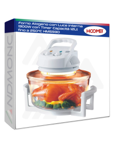 Forno Alogeno con Luce Interna 1300W con Timer Capacità...