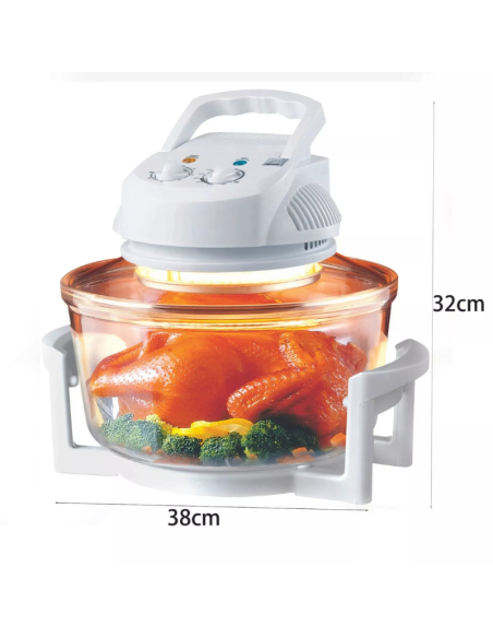 Forno Alogeno con Luce Interna 1300W con Timer Capacità 12Lt fino a 250°C HM5930